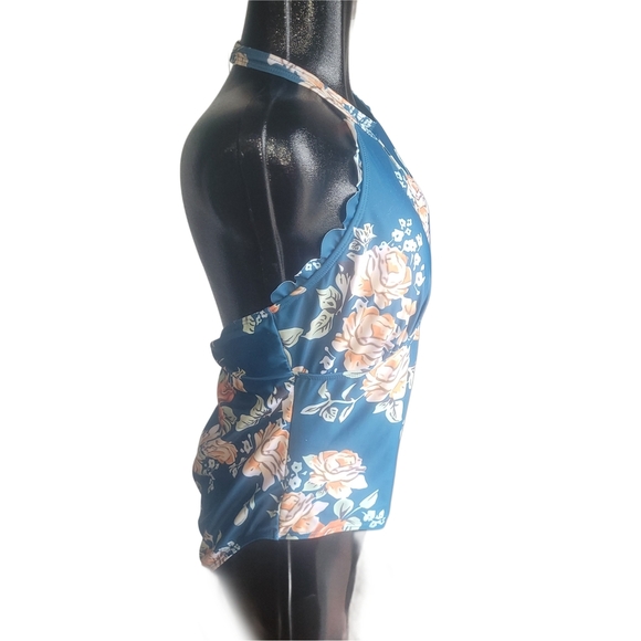 Shein Floral Halter Neck Style Swimsuit 2XL - Picture 3 of 4